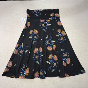 LuLaRoe - Azure - Floral Black Skirt - NWT - Size Small